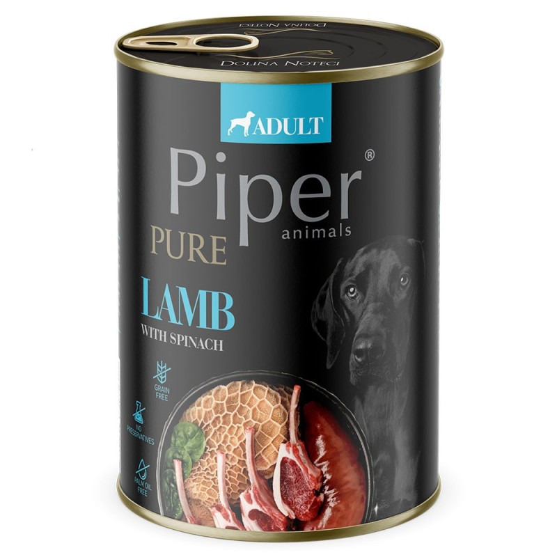 Piper - Alimento em patê para cão adulto - Borrego e espinafre