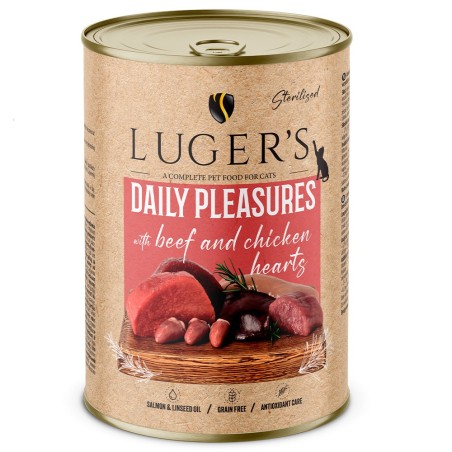 Luger's Daily Pleasures - Alimento húmido para gato esterilizado - Vaca e coração de galinha