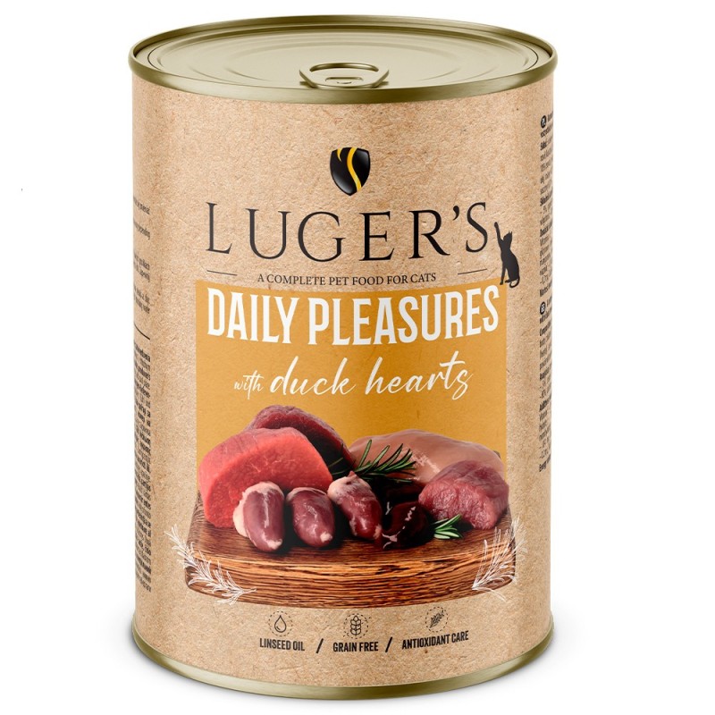 Luger's Daily Pleasures - Alimento húmido para gato adulto - Coração de pato