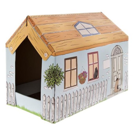 Casota de cartão Cottage para gatos - Ferribiella