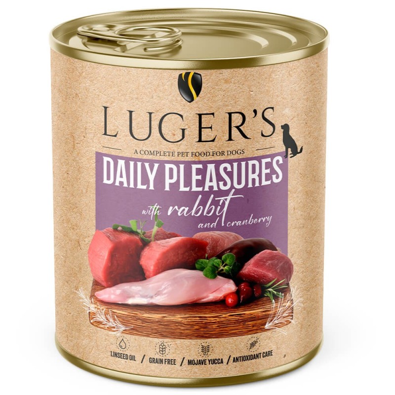 Luger's Daily Pleasures - Alimento húmido para cão adulto - Coelho e arandos