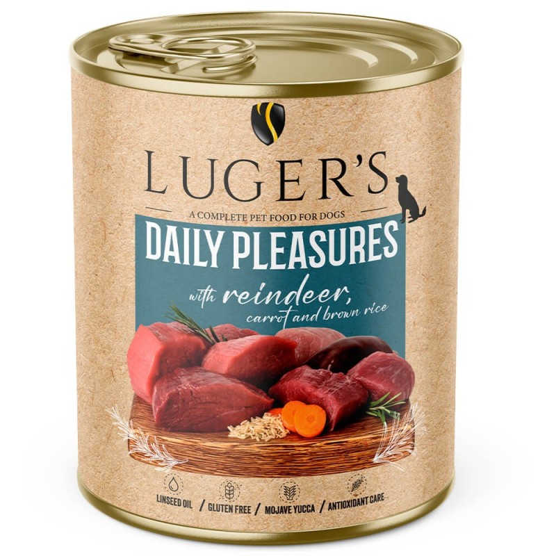 Luger's Daily Pleasures - Alimento húmido para cão adulto - Rena, cenoura e arroz integral