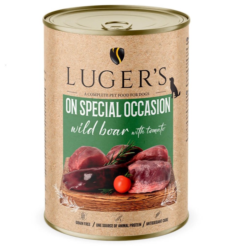 Luger's On Special Occasion - Alimento húmido para cão adulto - Javali com tomate