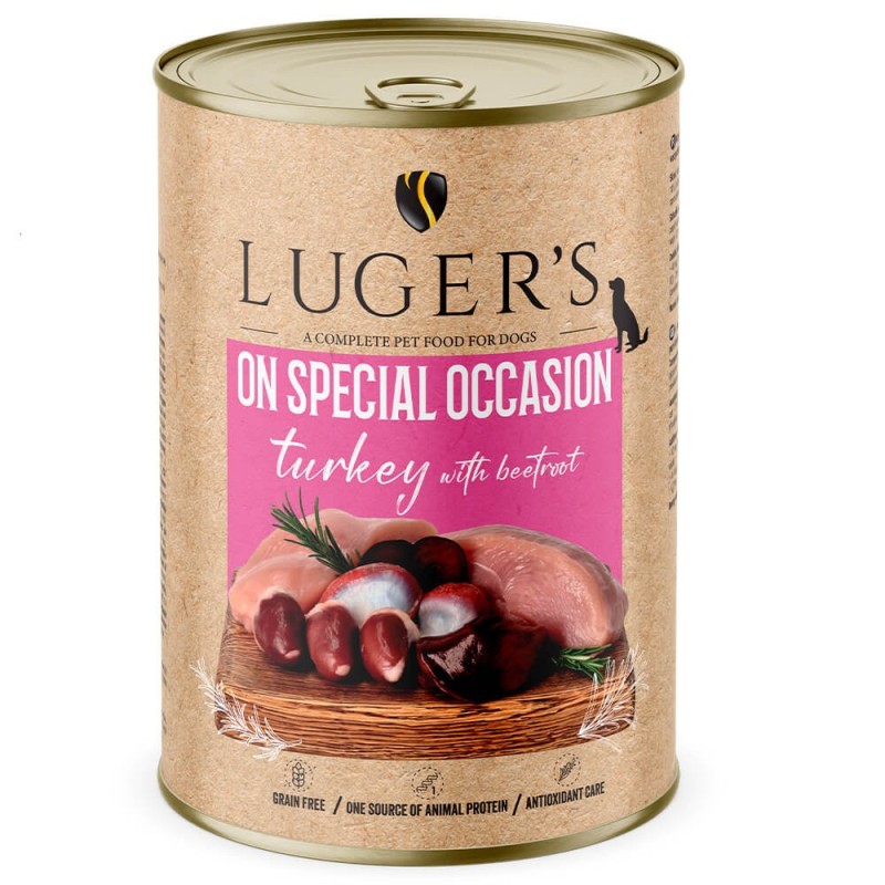 Luger's On Special Occasion - Alimento húmido para cão adulto - Peru com beterraba