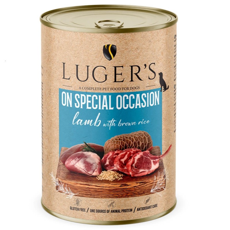 Luger's On Special Occasion - Alimento húmido para cão adulto - Borrego com arroz integral