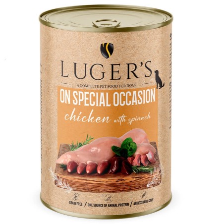 Luger's On Special Occasion - Alimento húmido para cão adulto - Frango com espinafres