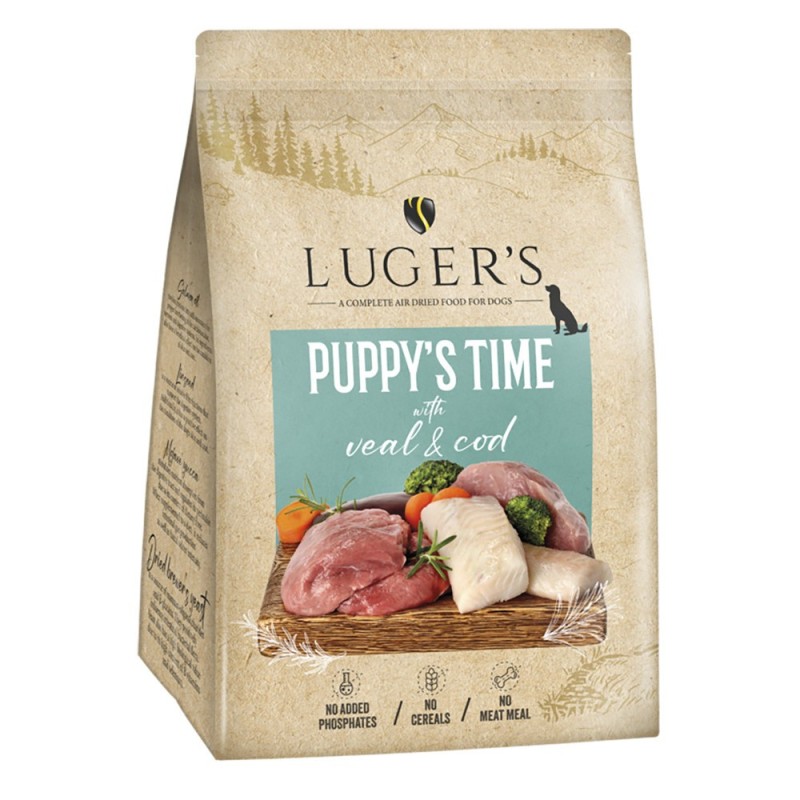 Luger's Puppy's Time - Ração seca para cachorro - Vitela e Bacalhau