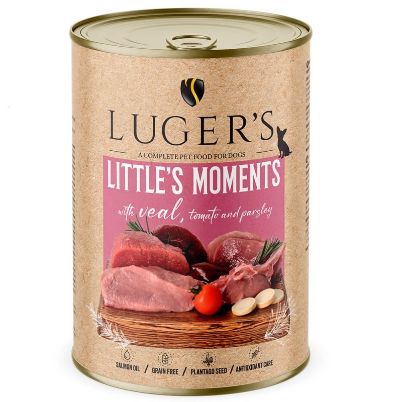 Luger's Little's Moments - Alimento húmido para cão adulto mini - Vitela, tomate e salsa