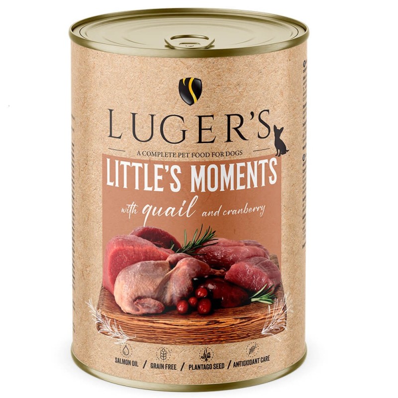 Luger's Little's Moments - Alimento húmido para cão adulto mini - Codorniz e arandos