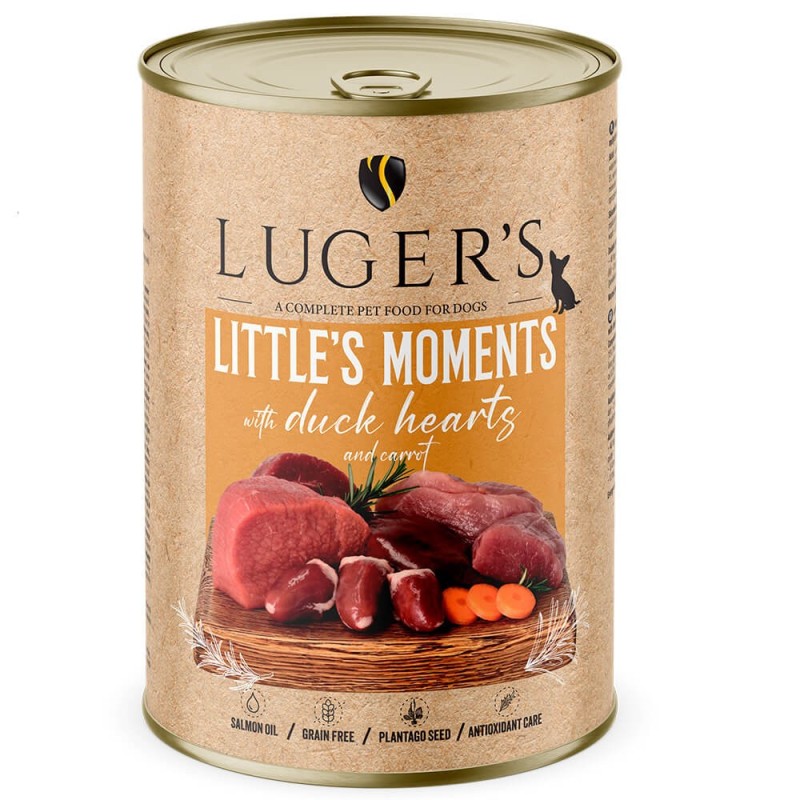 Luger's Little's Moments - Alimento húmido para cão adulto mini - Coração de pato e cenoura