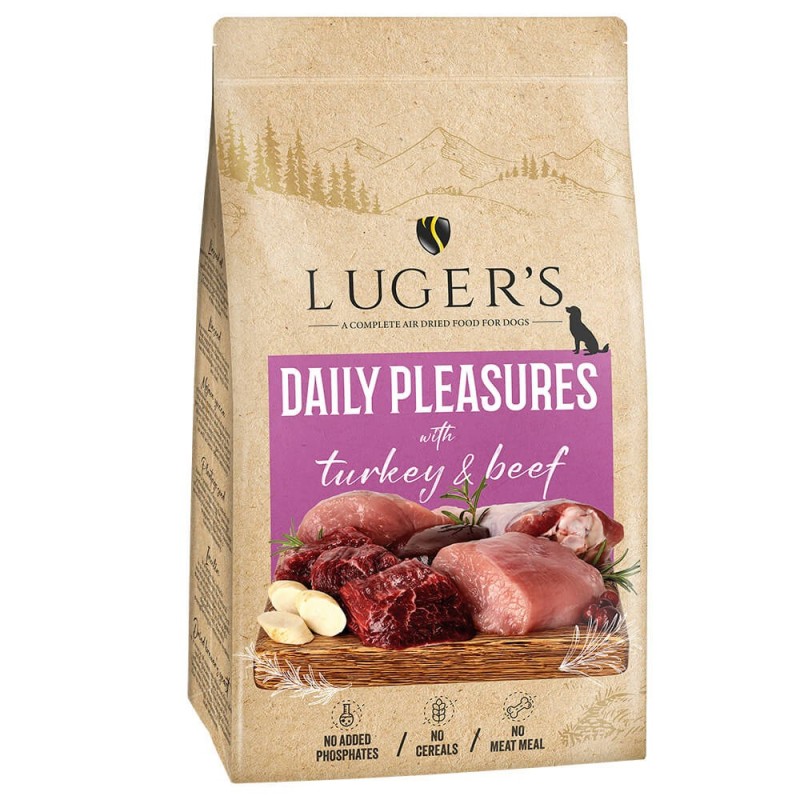 Luger's Daily Pleasures - Ração seca para cão adulto - Peru e vaca