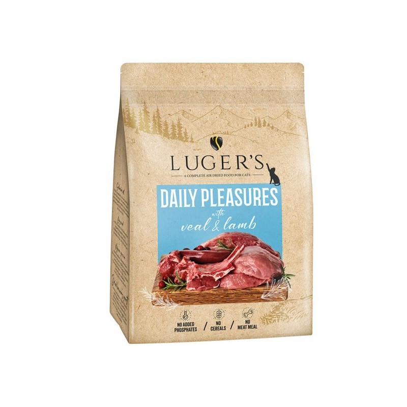 Luger's Daily Pleasures - Ração seca para gato adulto - Vitela e Cordeiro