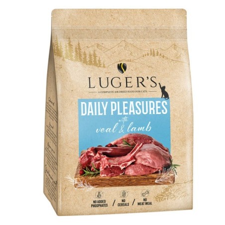 Luger's Daily Pleasures - Ração seca para gato adulto - Vitela e Cordeiro