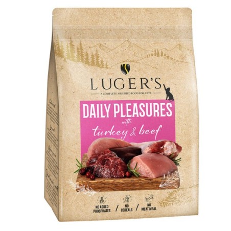 Luger's Daily Pleasures - Ração seca para gato adulto - Peru e vaca