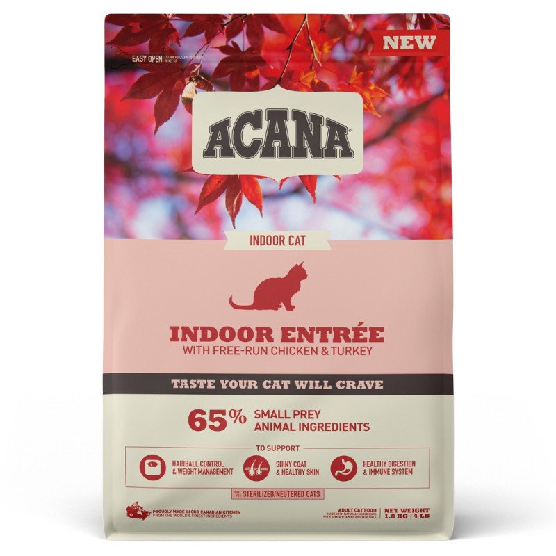 ACANA Indoor Entrée - Ração seca para gato adulto de interior - Frango e peru