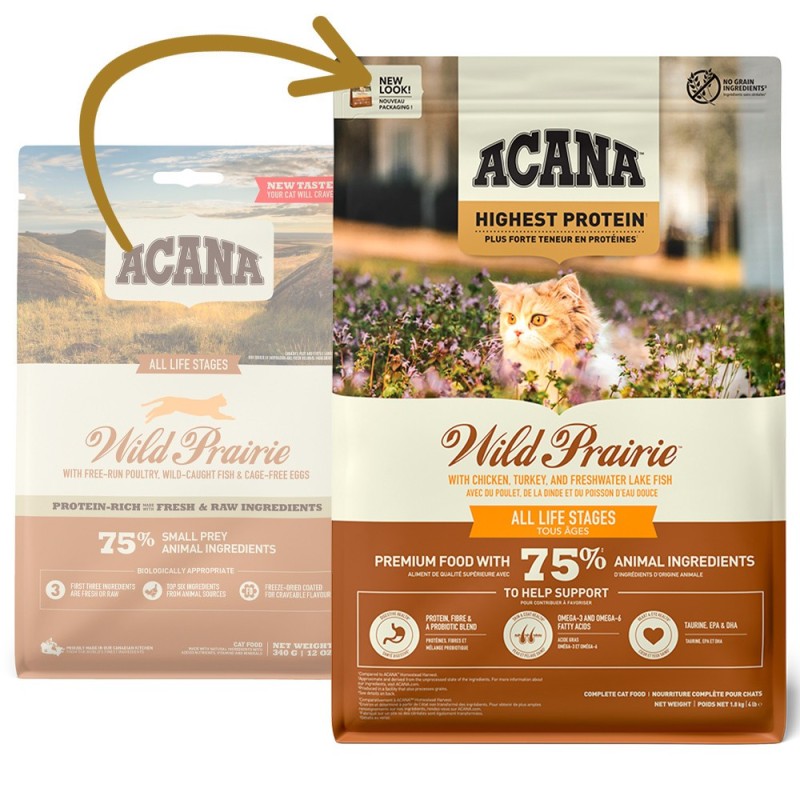 ACANA Wild Prairie - Ração seca para gato - Aves, peixe e ovos