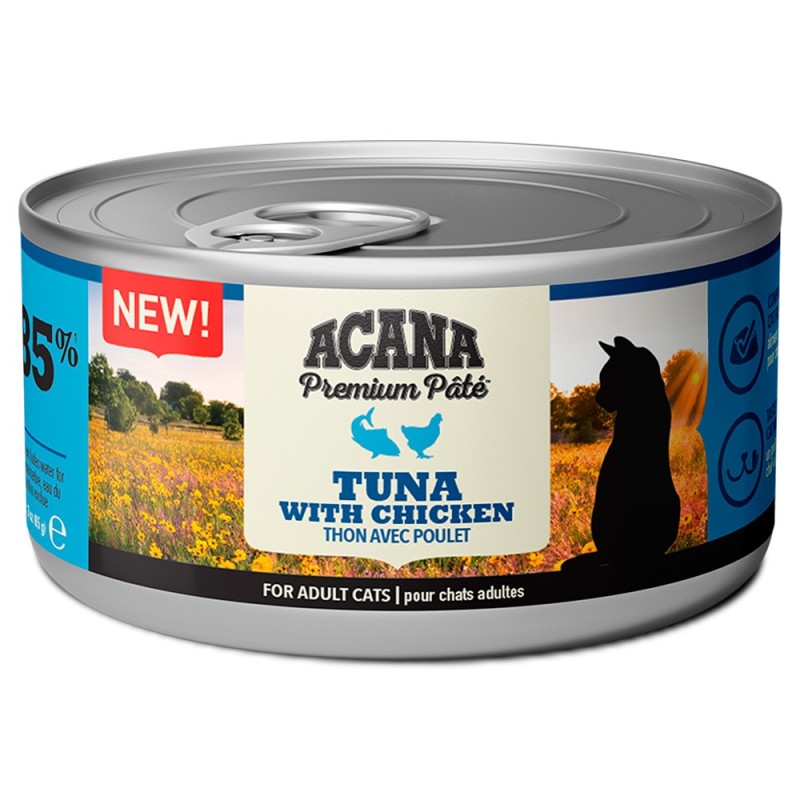 ACANA Premium Patê - Alimento húmido para gato adulto - Atum e frango