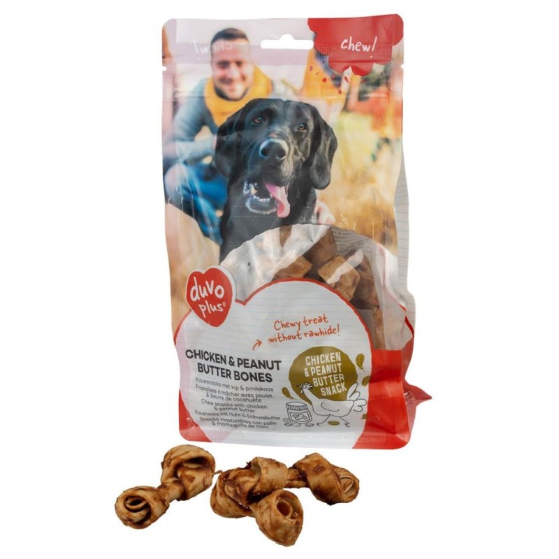 Snacks de frango com manteiga de amendoim para cão - Duvo Plus