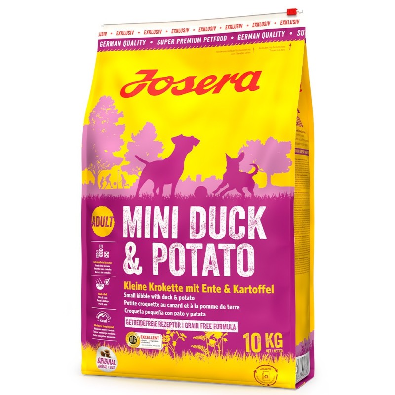 Josera Mini Duck & Potato - Ração seca para cão adulto pequeno - Pato e batata