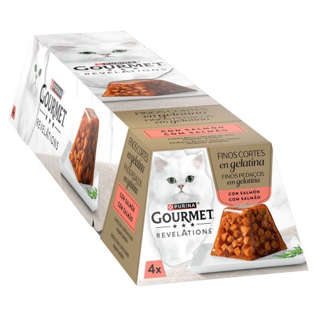 Gourmet Revelations Finos Pedaços em gelatina para gato - Salmão
