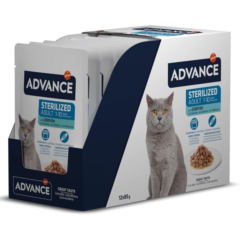 Advance Sterilized Adult - Alimento húmido para gato adulto - Bacalhau