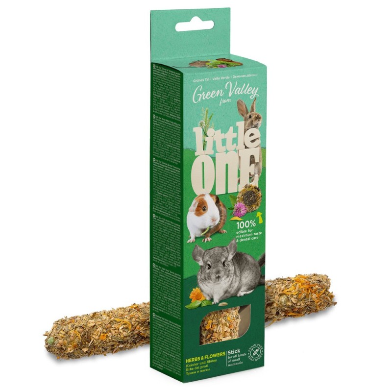 Stick de ervas e flores sem cereais Green Valley para roedores - Little One