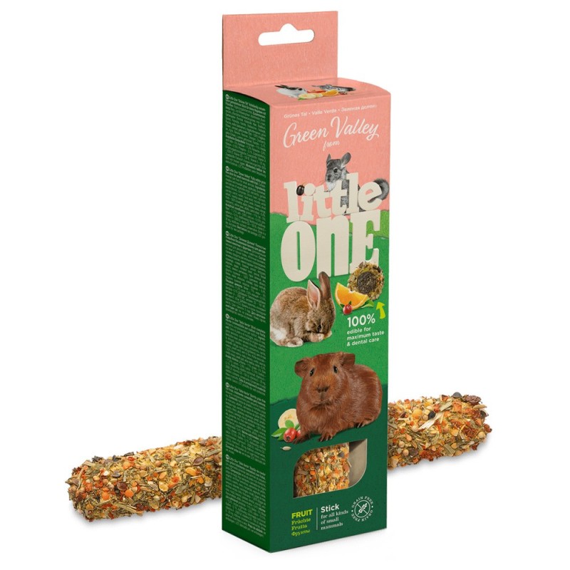 Stick de frutas sem cereais Green Valley para roedores - Little One