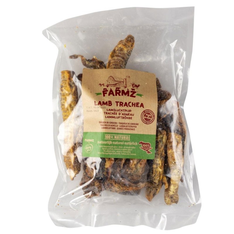 Traqueia de cordeiro natural para cão Farmz - Duvo Plus