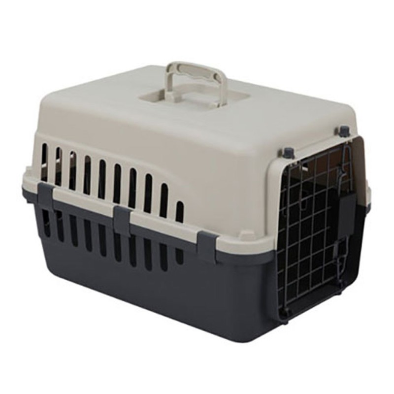 Transportadora com porta de metal para cães e gatos - Ribecan