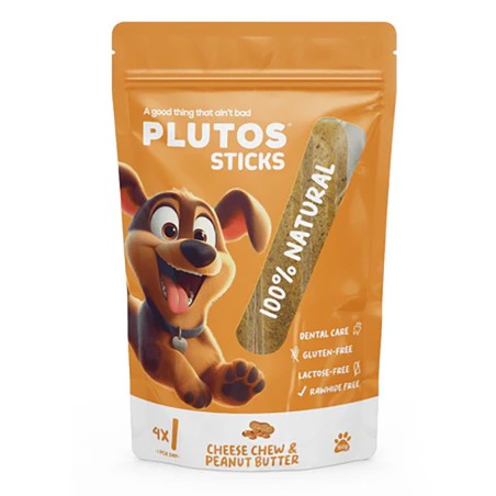 Sticks de queijo e manteiga de amendoim para cão - Plutos