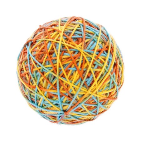 Bola de lã colorida para gato - Ferribiella