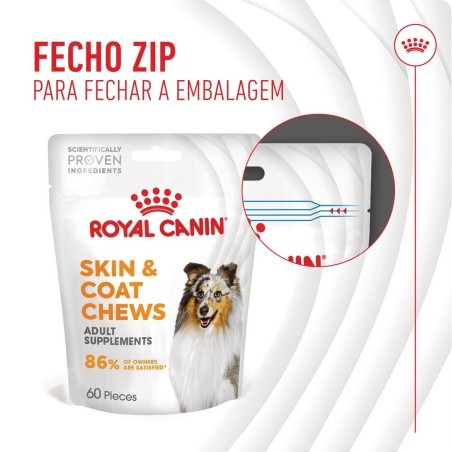 Royal Canin Skin & Coat Chews - Suplemento para cães com pele sensível