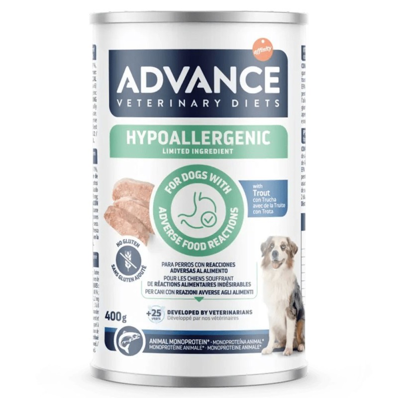 Advance VET Hypoallergenic - Alimento húmido para cão adulto com alergias - Truta