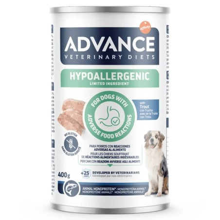Advance VET Hypoallergenic - Alimento húmido para cão adulto com alergias - Truta