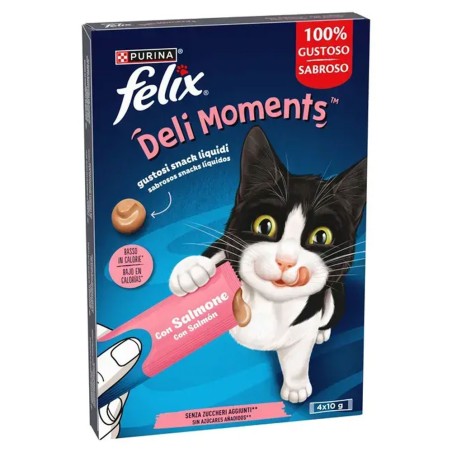 Felix Deli Moments - Snack líquido de salmão para gatos