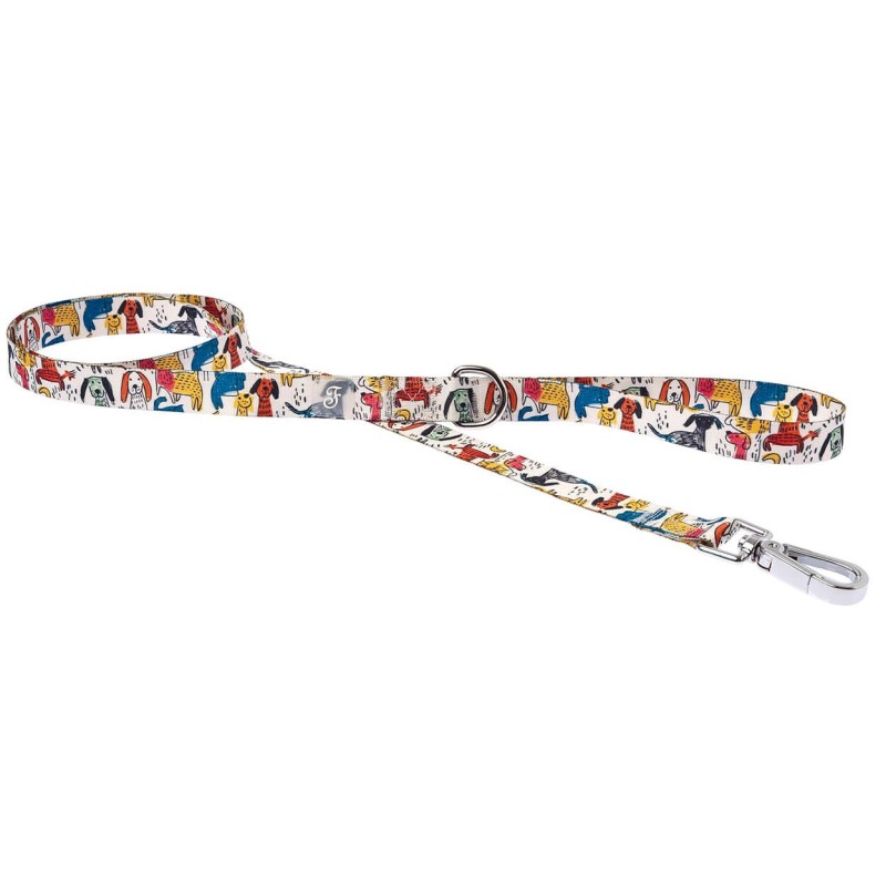 Trela Motif Chiens Naifs para cães - Ferribiella