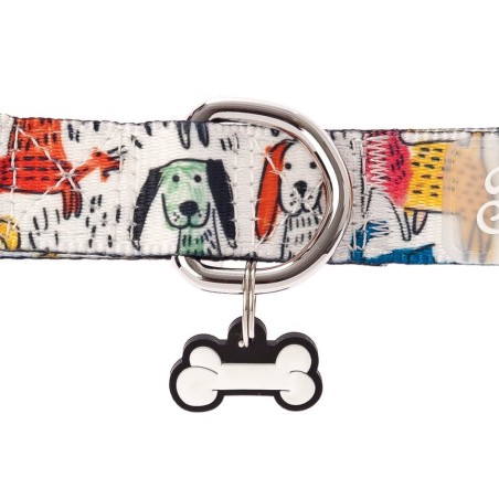 Coleira Motif Chiens Naifs para cães - Ferribiella