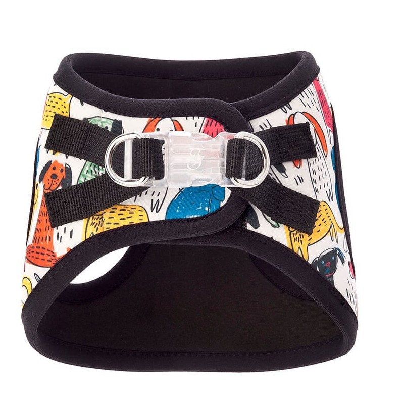 Peitoral Motif Chiens Naifs para cães - Ferribiella