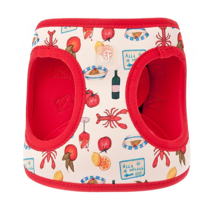 Peitoral Motif Les Gourmands para cão - Ferribiella