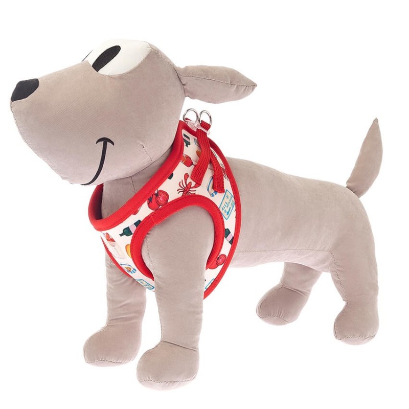 Peitoral Motif Les Gourmands para cão - Ferribiella