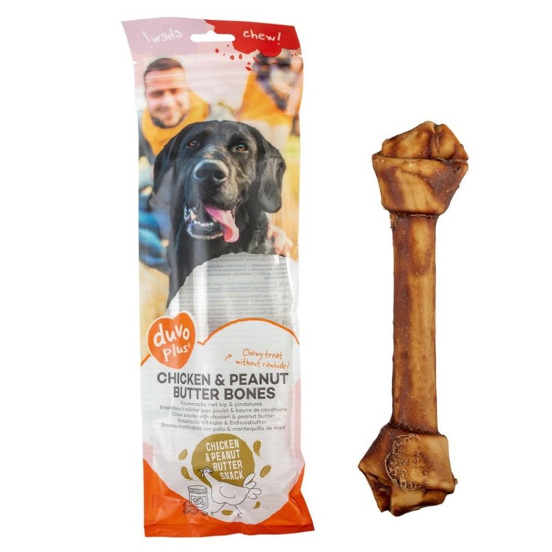 Osso de frango com manteiga de amendoim para cão - Duvo Plus