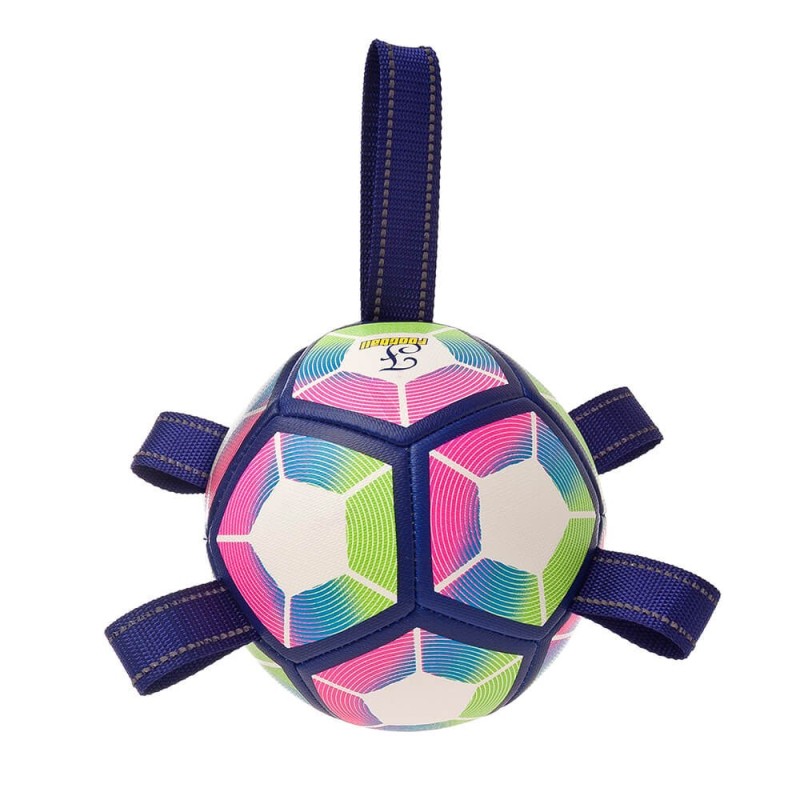 Bola de futebol com 5 pegas para cão - Ferribiella