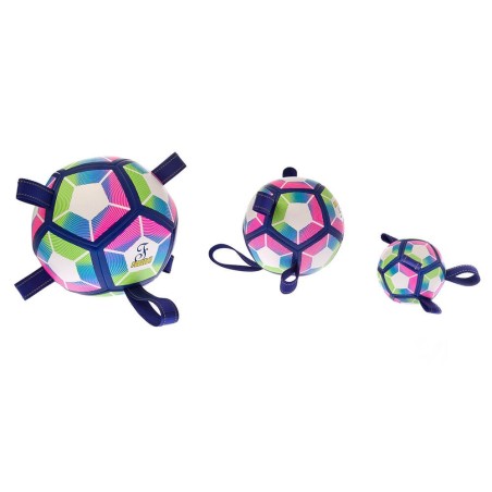Bola de futebol com 5 pegas para cão - Ferribiella