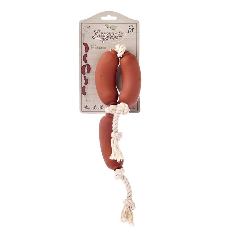 Salsicha de latéx de brincar para cão - Ferribiella