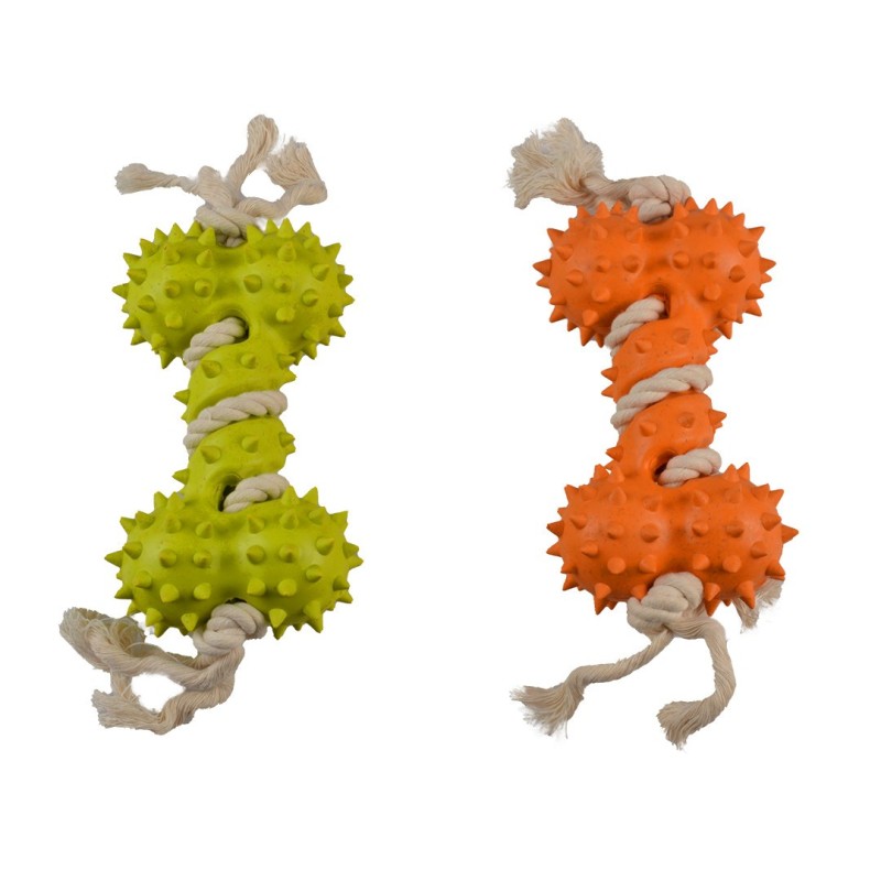 Osso de borracha texturado ECO para cão - Duvo Plus