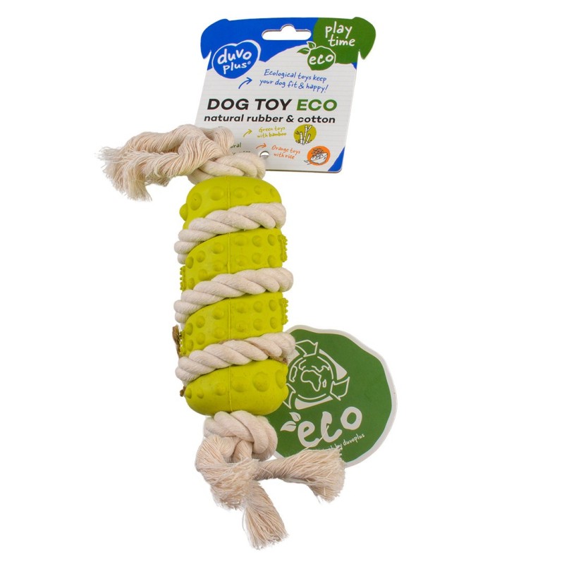 Stick de borracha com corda ECO para cão - Duvo Plus