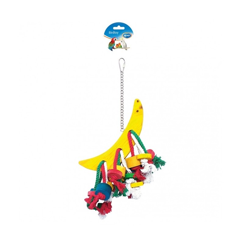 Brinquedo para aves Meia lua com cordas Duvo Plus