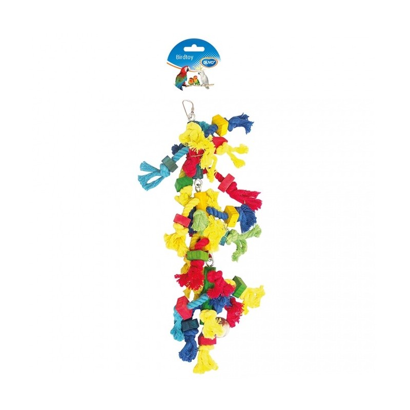 Brinquedo de peças de madeira com sino para aves Duvo Plus