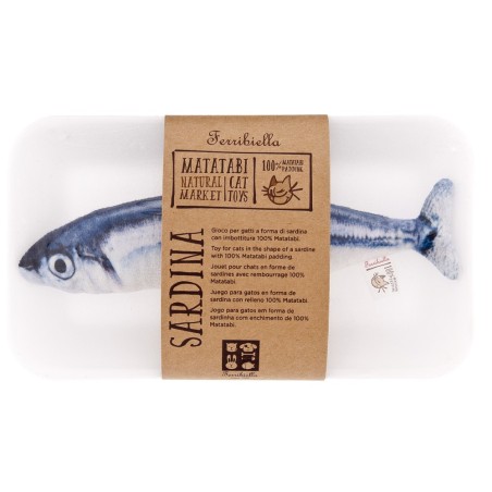 Sardinha de tecido com matatabi para gatos - Ferribiella