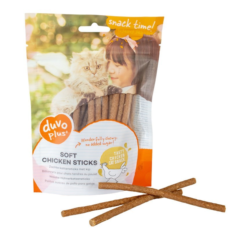 Sticks macios de frango para gato - Duvo Plus